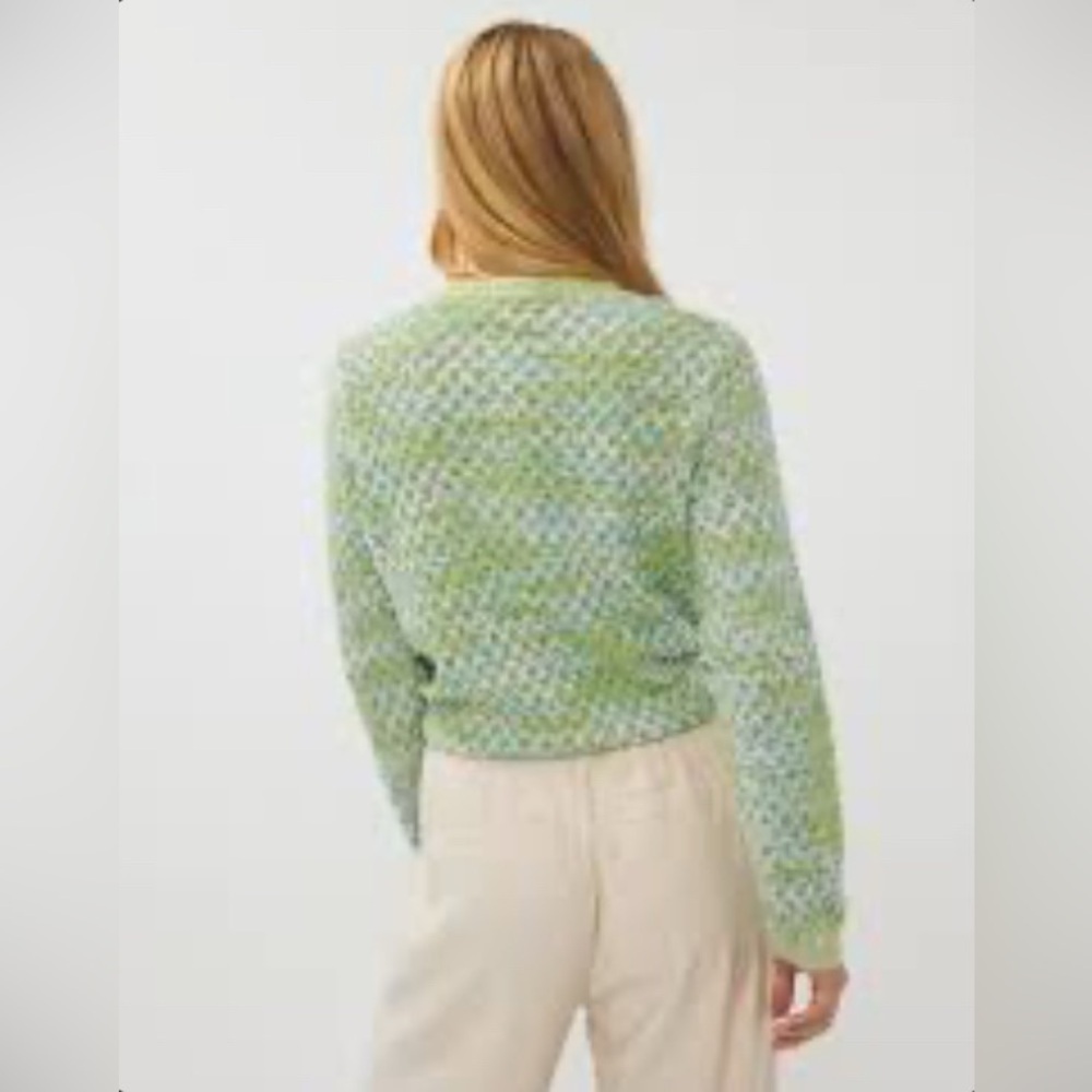 NWT Esqualo Green Patterned Knit Cardigan Sweater Size S - Picture 2 of 12